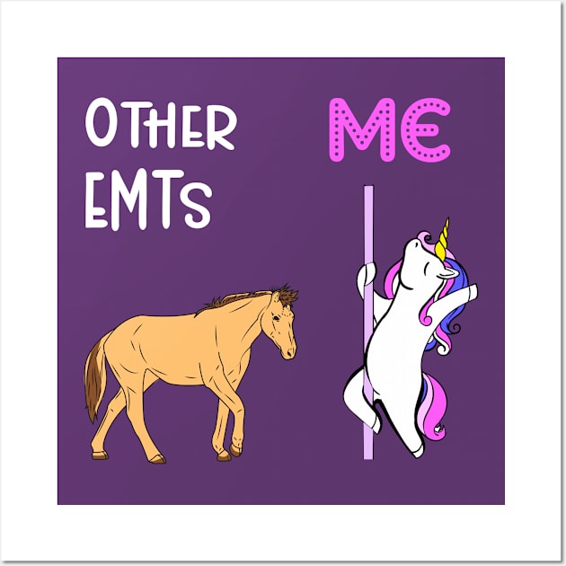 EMT - Unicorn & Horse Design Wall Art by best-vibes-only